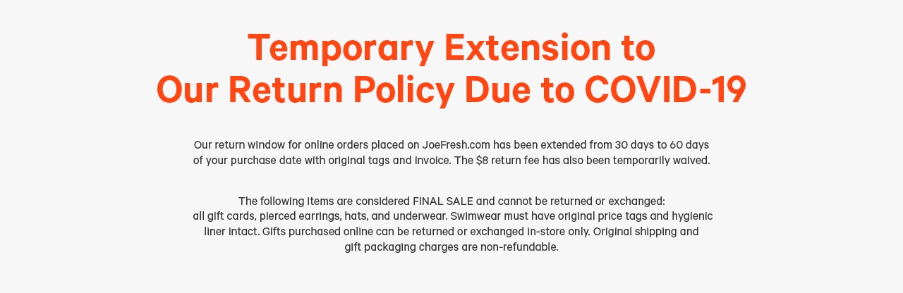 Return policy changed from 30 days to 60 days with 8 dollar fee waived.