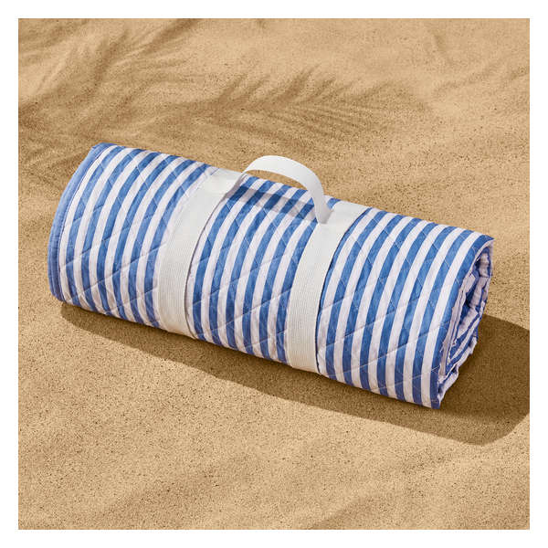 Jilly Reversible Picnic Blanket - Light Blue