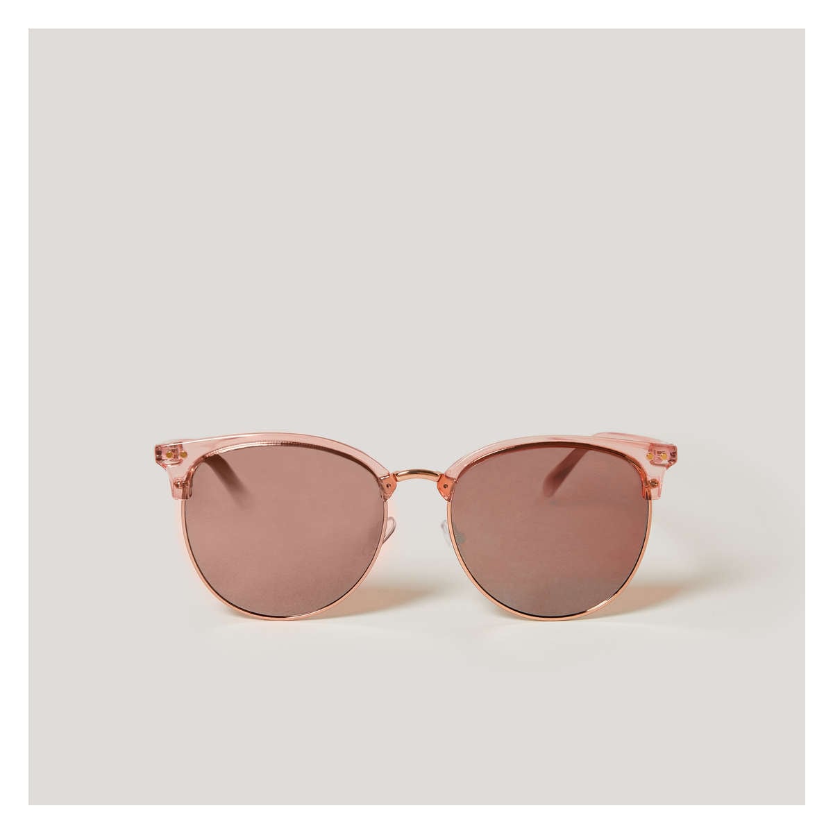 Round Clubmaster Sunglasses in Pink from Joe Fresh