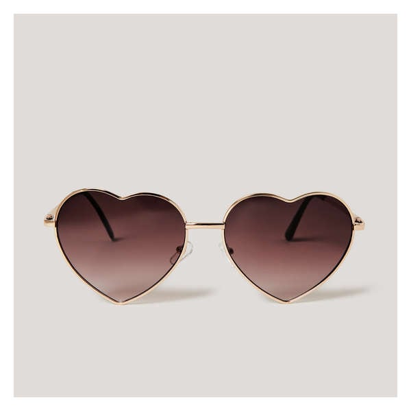 Heart Sunglasses - Brown