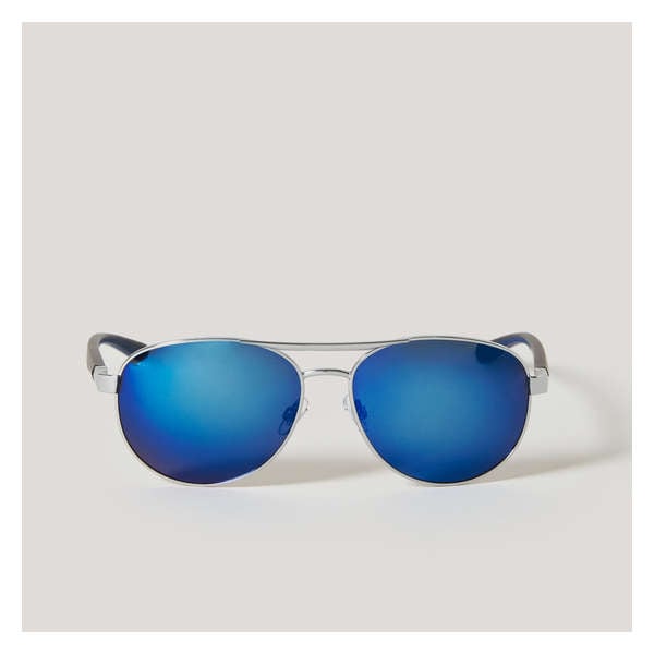 Polarized Sport Aviator Sunglasses - Silver