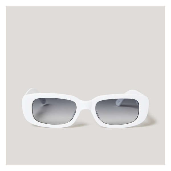 Rectangle Sunglasses - White
