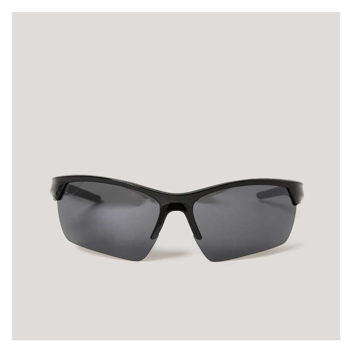 Semi-Rimless Sport Blade Sunglasses in Black from Joe Fresh