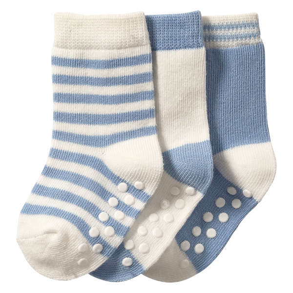 Ens. de 3 paires chaussettes tube bébés garçons - Bleu