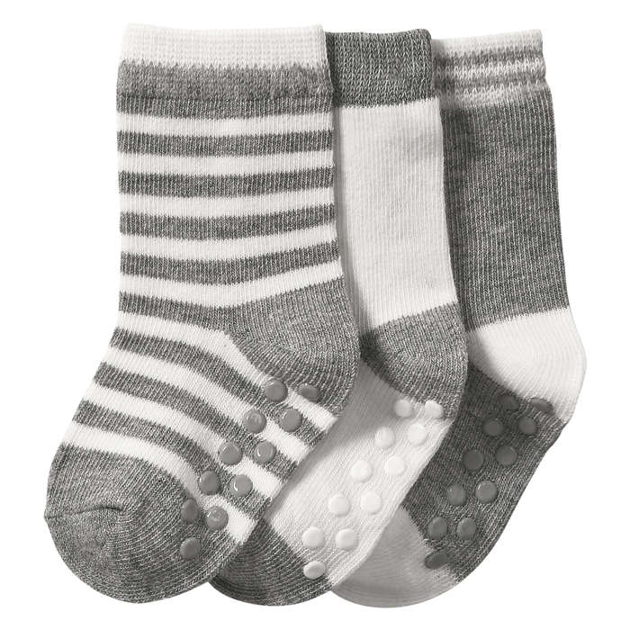 Baby Boys' 3 Pack Crew Socks - Grey