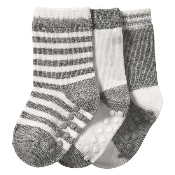 Baby Boys' 3 Pack Crew Socks - Grey