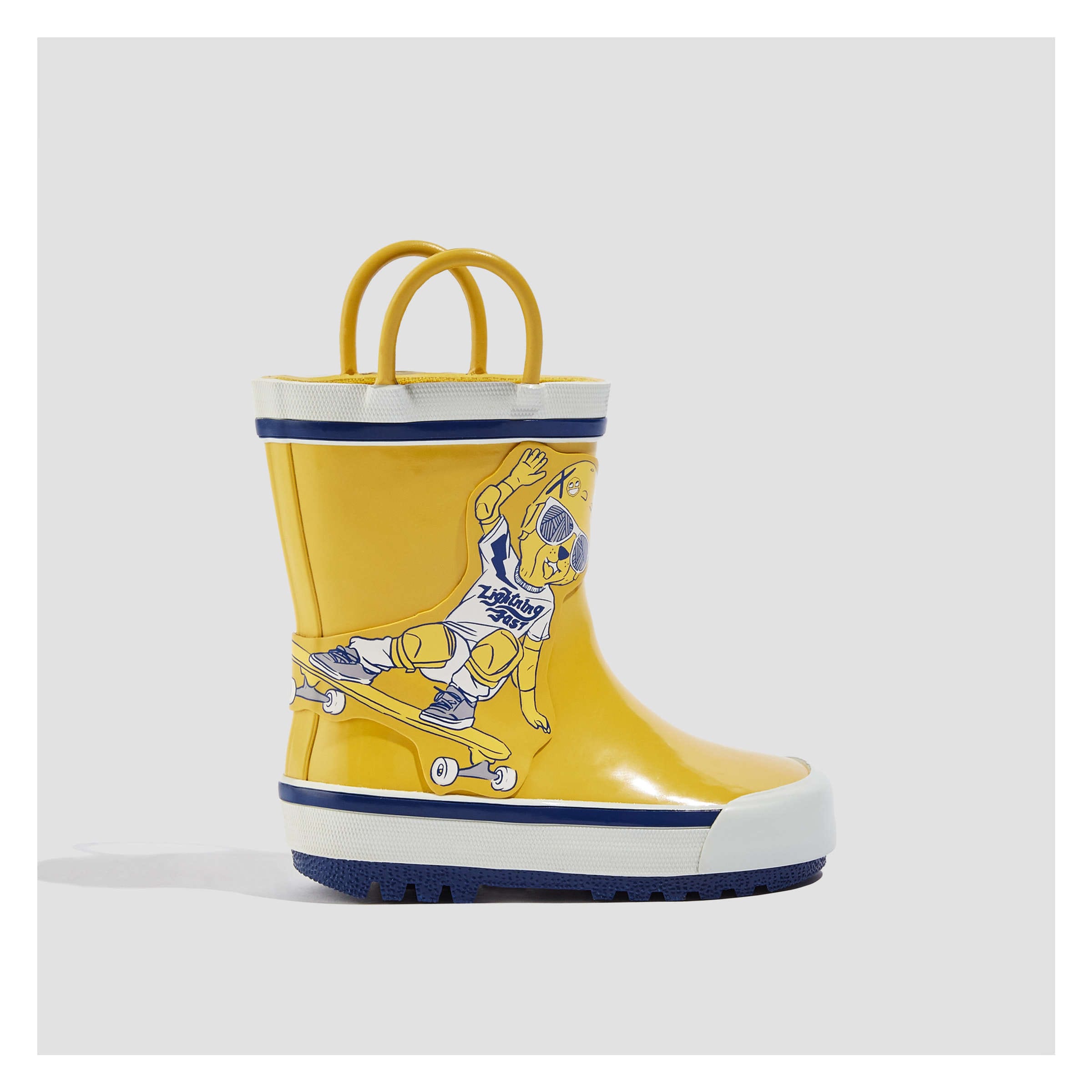 yellow baby rain boots