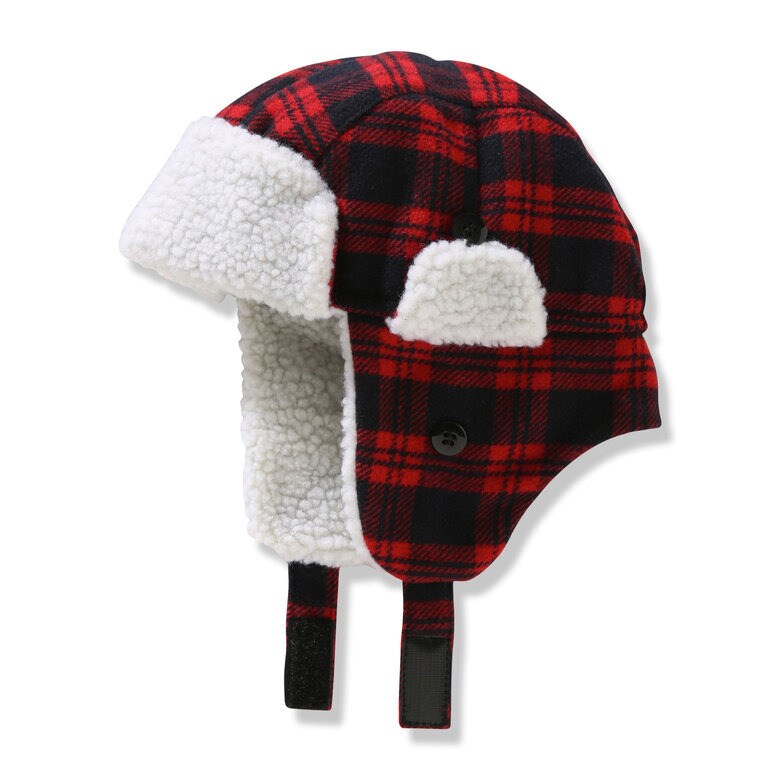 Baby Boys’ Plaid Trapper Hat in Red from Joe Fresh