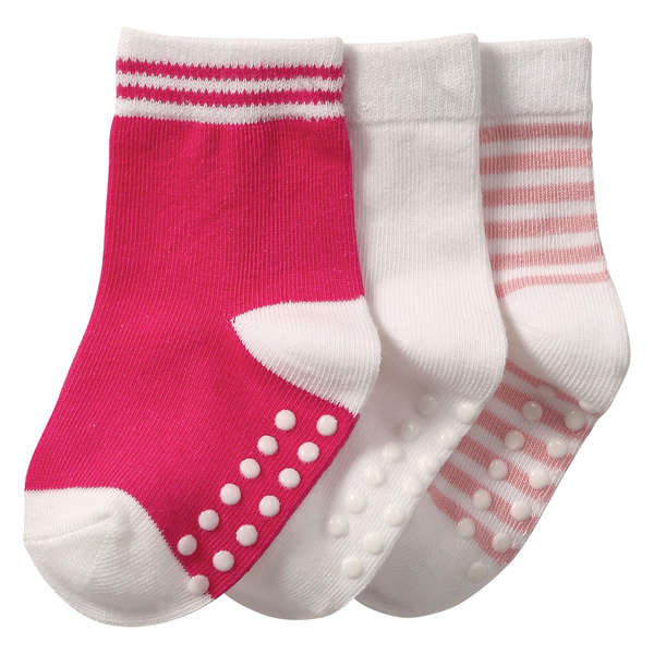 Baby Girls’ 3 Pack Crew Socks - Pink