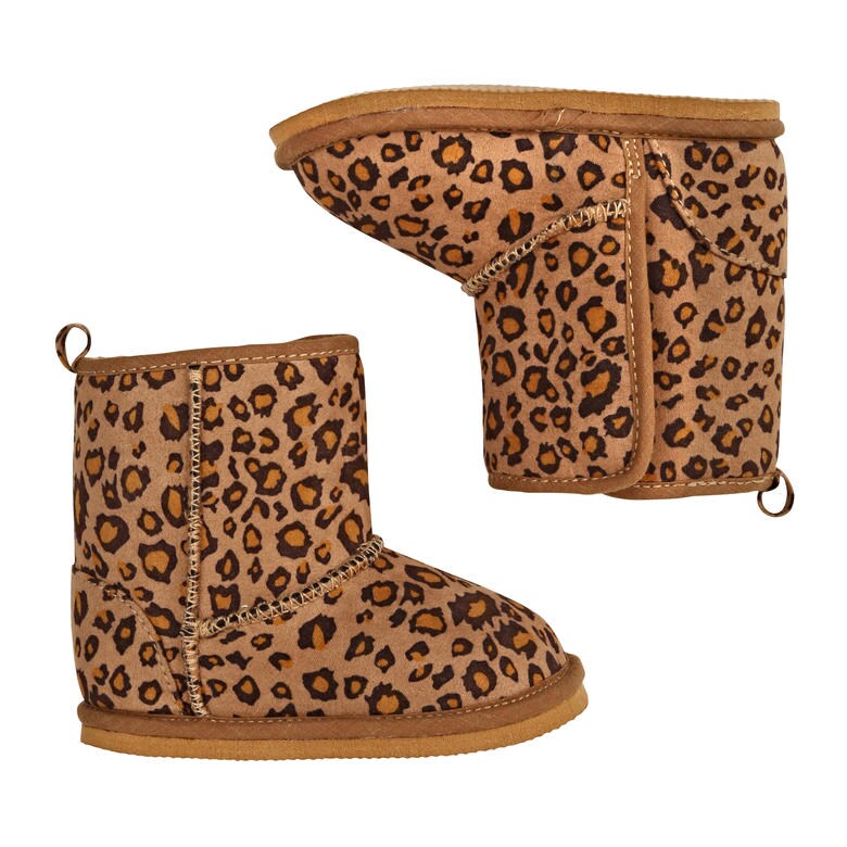 Baby Girlsâ Leopard Boots in Tan from Joe Fresh