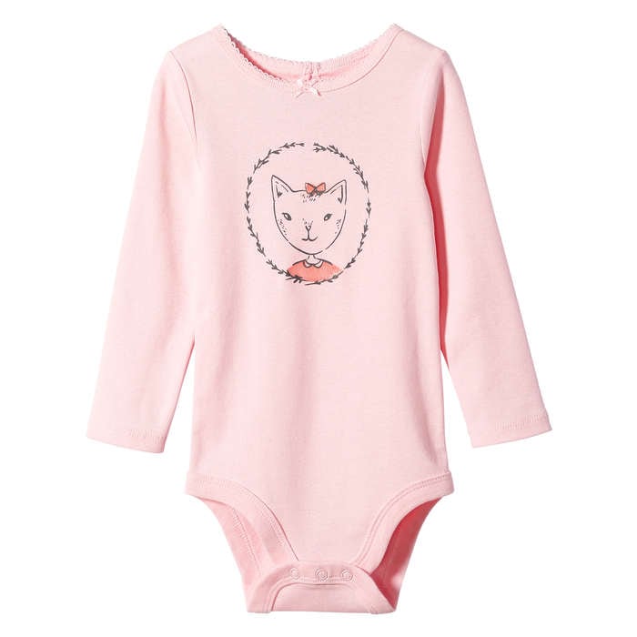 Baby Girls’ Sparkle Graphic Bodysuit in Light Pink from Joe Fresh