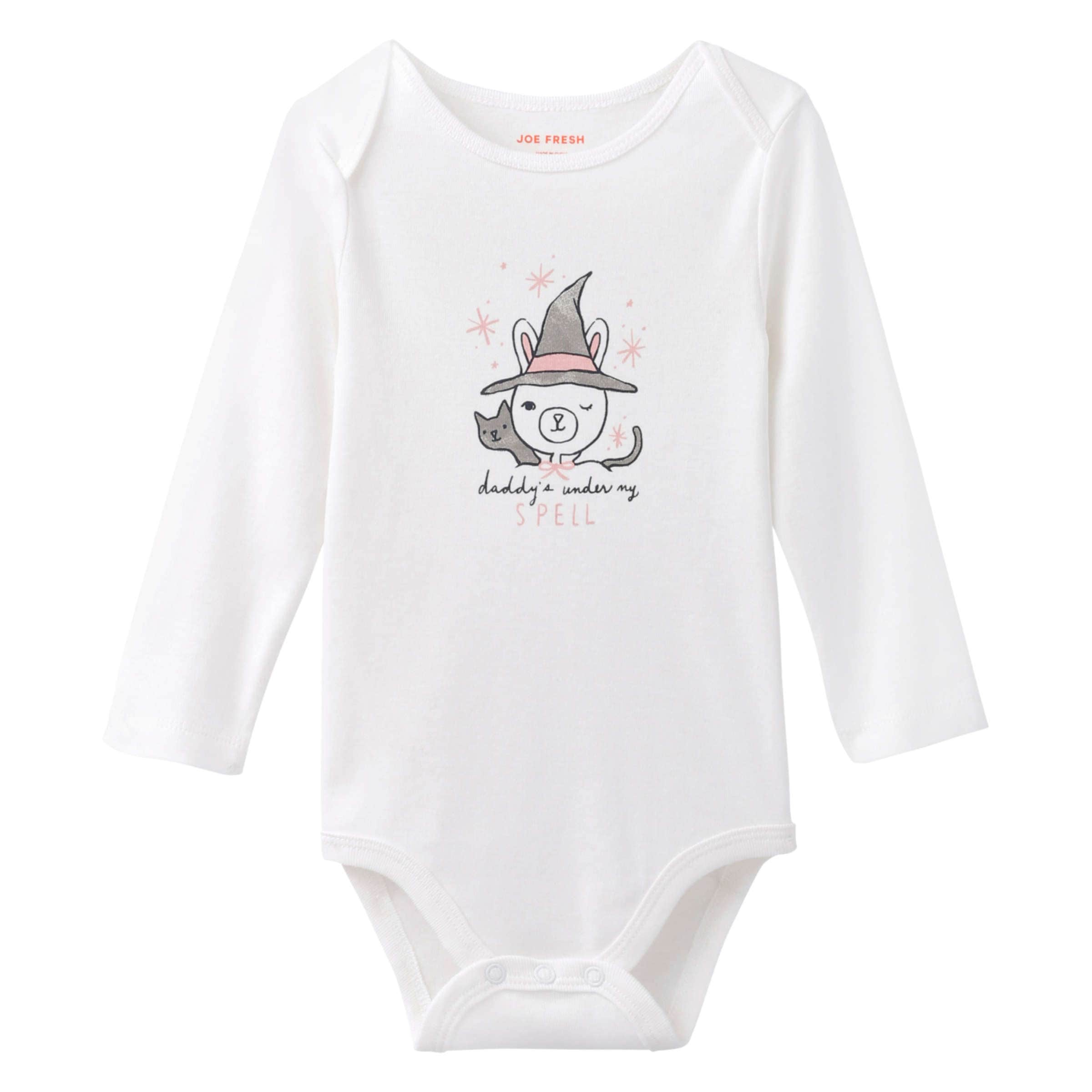 baby girl white long sleeve bodysuit