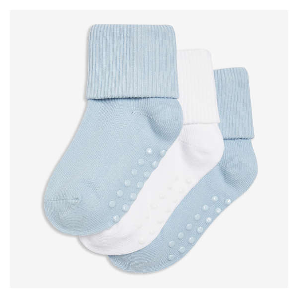 Baby 3 Pack Cuffed Socks - Blue