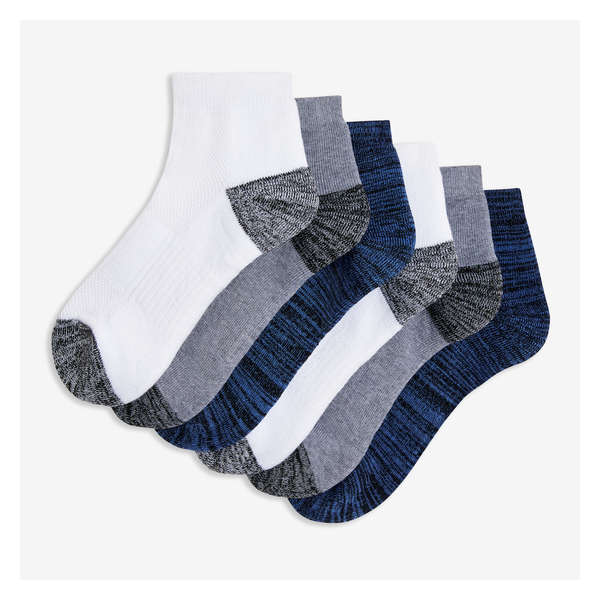 Kid Boys' 6 Pack Low-Cut Socks - Grey