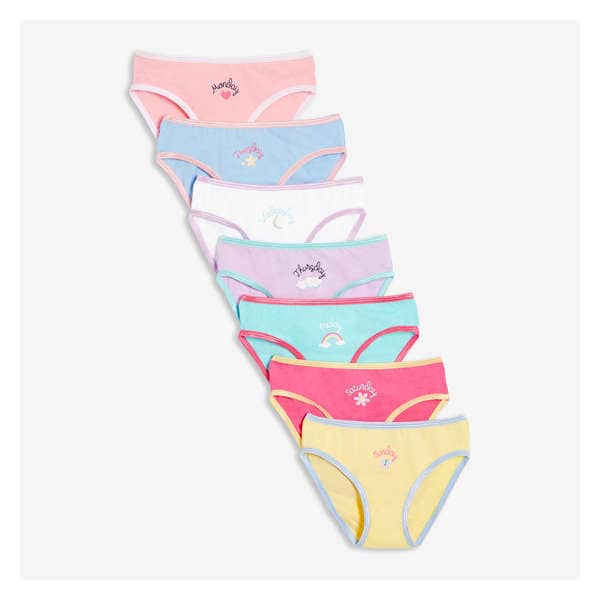 Toddler Girls’ 7 Pack Bikinis - Print 1