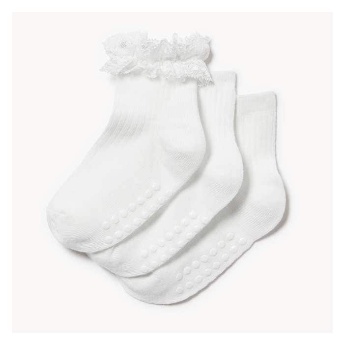 Toddler Girls' 3-Pack Quarter-Crew Socks