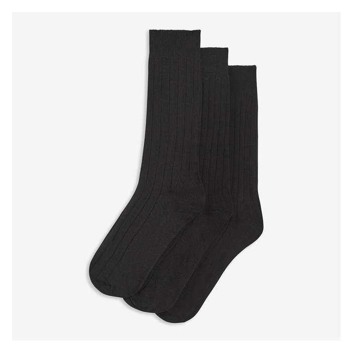 Men's 3 Pack Rib Crew Socks