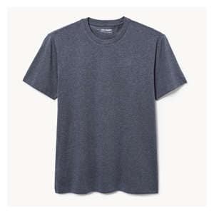 Men's Crew Neck Organic Cotton Tee - Dark Blue Mix