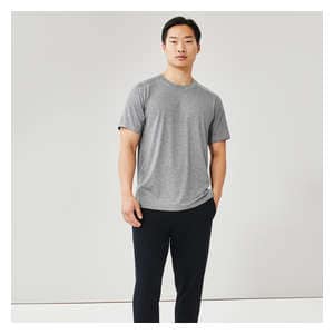 Men's Active Four-Way Stretch  T-Shirt - Charcoal Mix