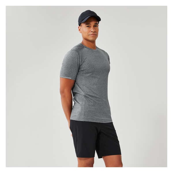 Men’s Four-Way Stretch Active Tee - Charcoal Mix