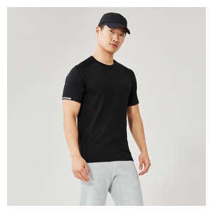 Men's Active Four-Way Stretch  T-Shirt - Black