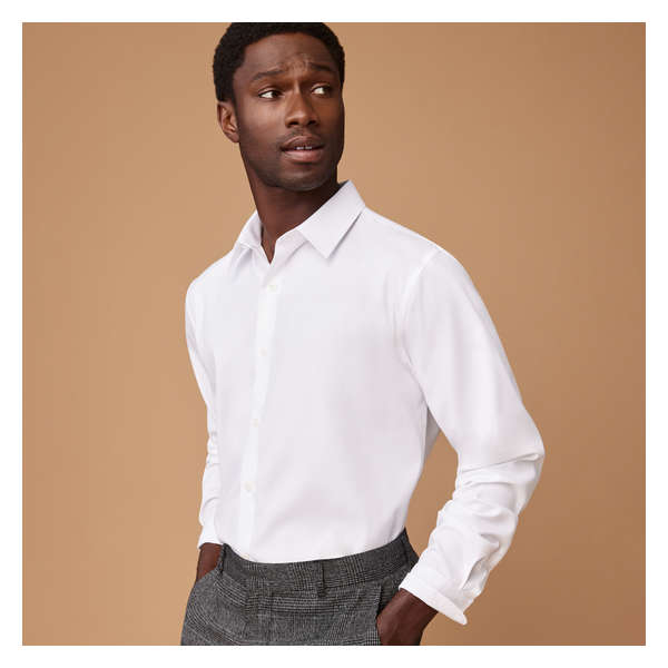 Men's Premium Pinpoint Dress Shirt - White