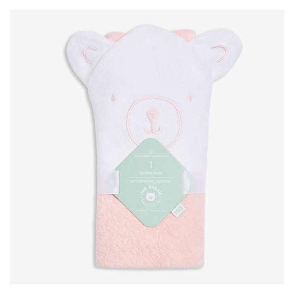 Newborn Hooded Towel - Light Pink