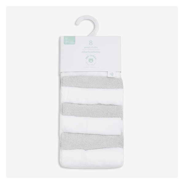 Newborn 8 Pack Washcloth - Grey
