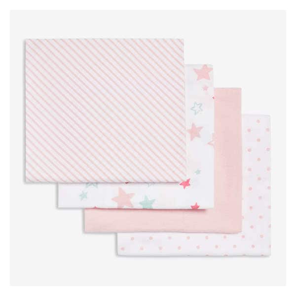 Newborn 4 Pack Organic Blanket - Light Pink