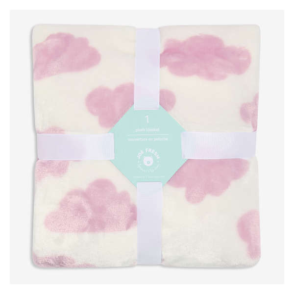 Newborn Fleece Blanket - Light Pink