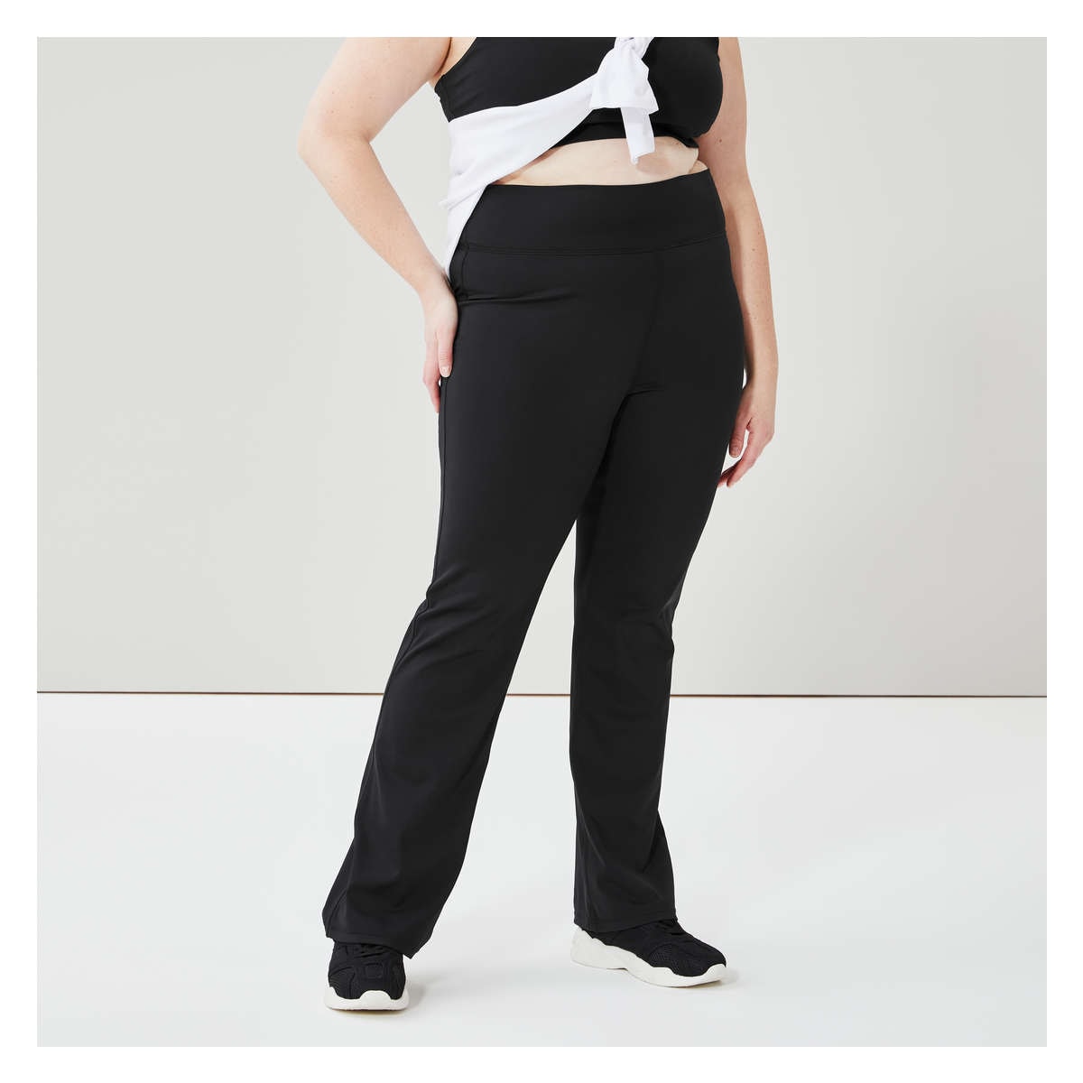 Donna Black Plus Yoga Pant, 1X-2X