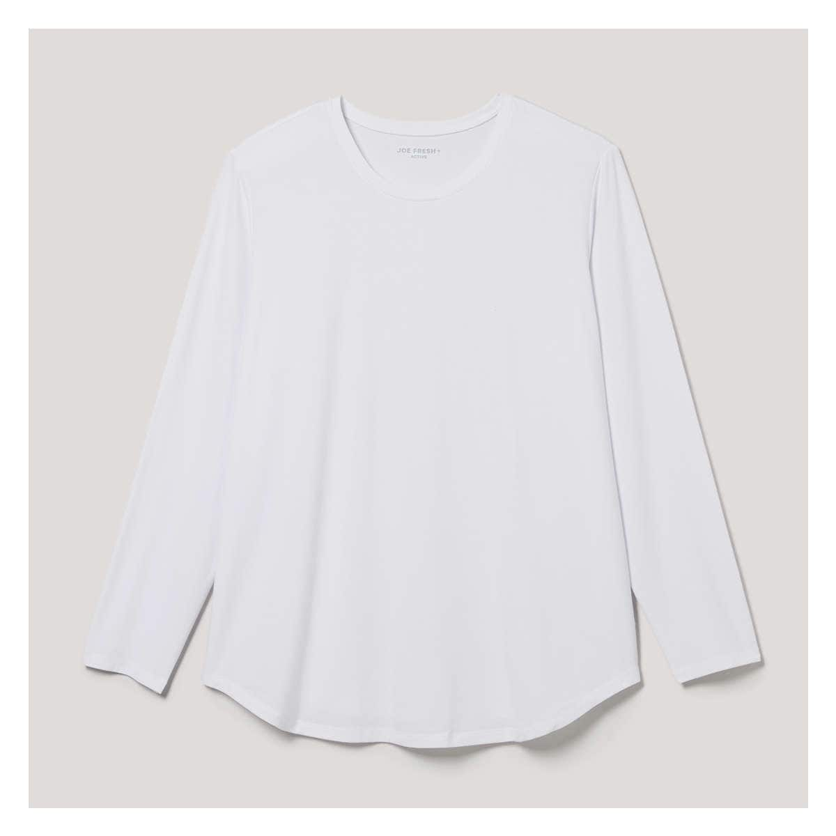 Women+ Long Sleeve Active Tee in White from Joe Fresh