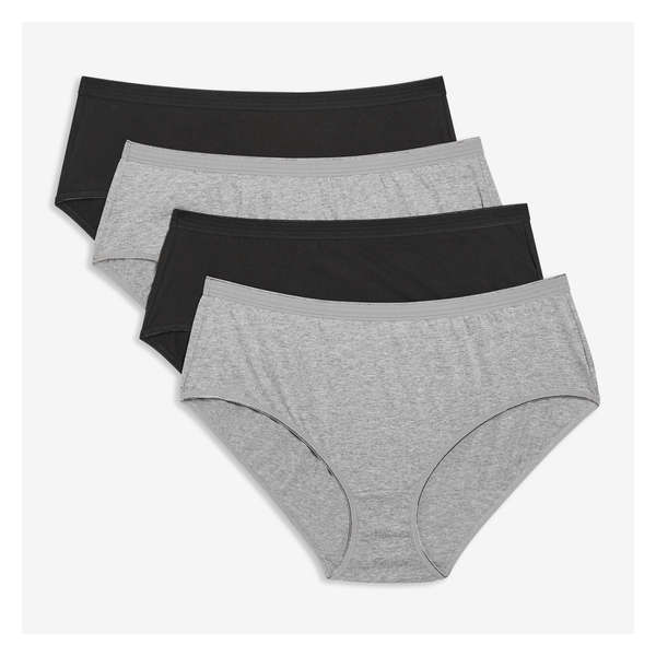 Women+ 4 Pack Brief - Black