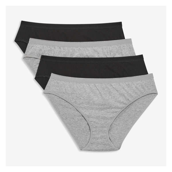 Women+ 4-Pack High-Cut Briefs - Black