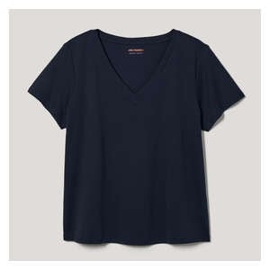 Women+ Organic Cotton V-Neck Tee - JF Midnight Blue