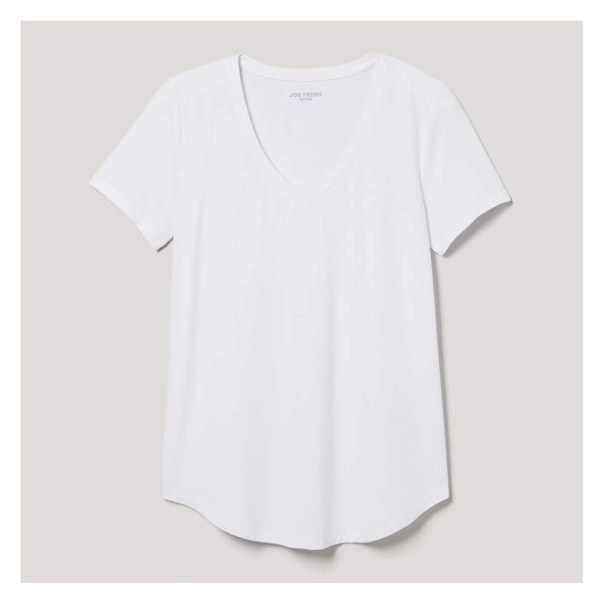 V-Neck Active Tee in White from Joe Fresh