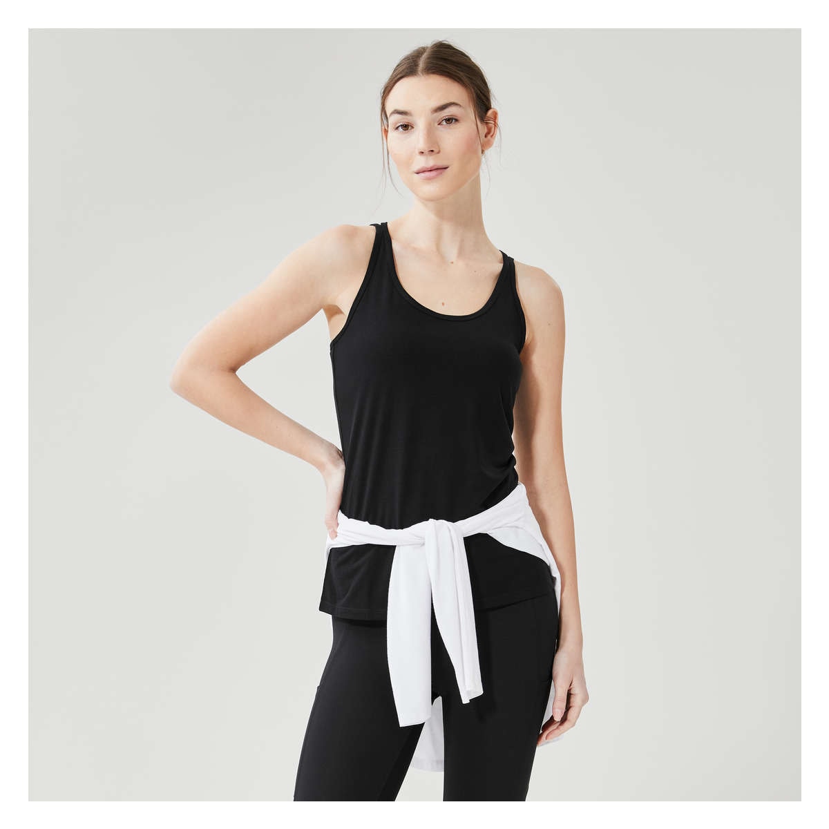 Strappy Active Tank in Black from Joe Fresh