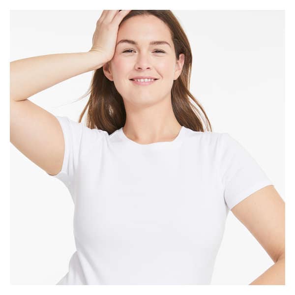 T-shirt à col ras du cou en coton biologique - Blanc