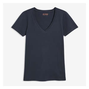 Organic Cotton V-Neck T-Shirt - JF Midnight Blue