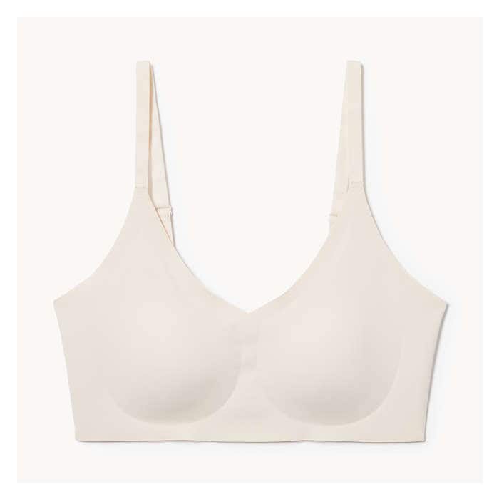 Women's No Show V-Neck Bralette - Limestone