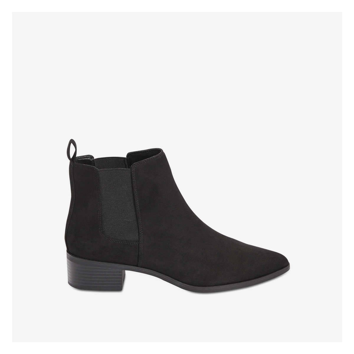 Pointed Toe Chelsea Boots in JF Black 