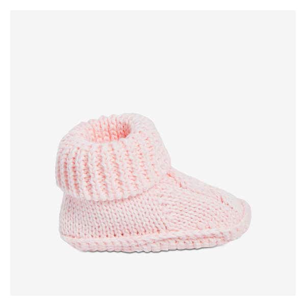 Baby Girls' Knit Booties - Pink