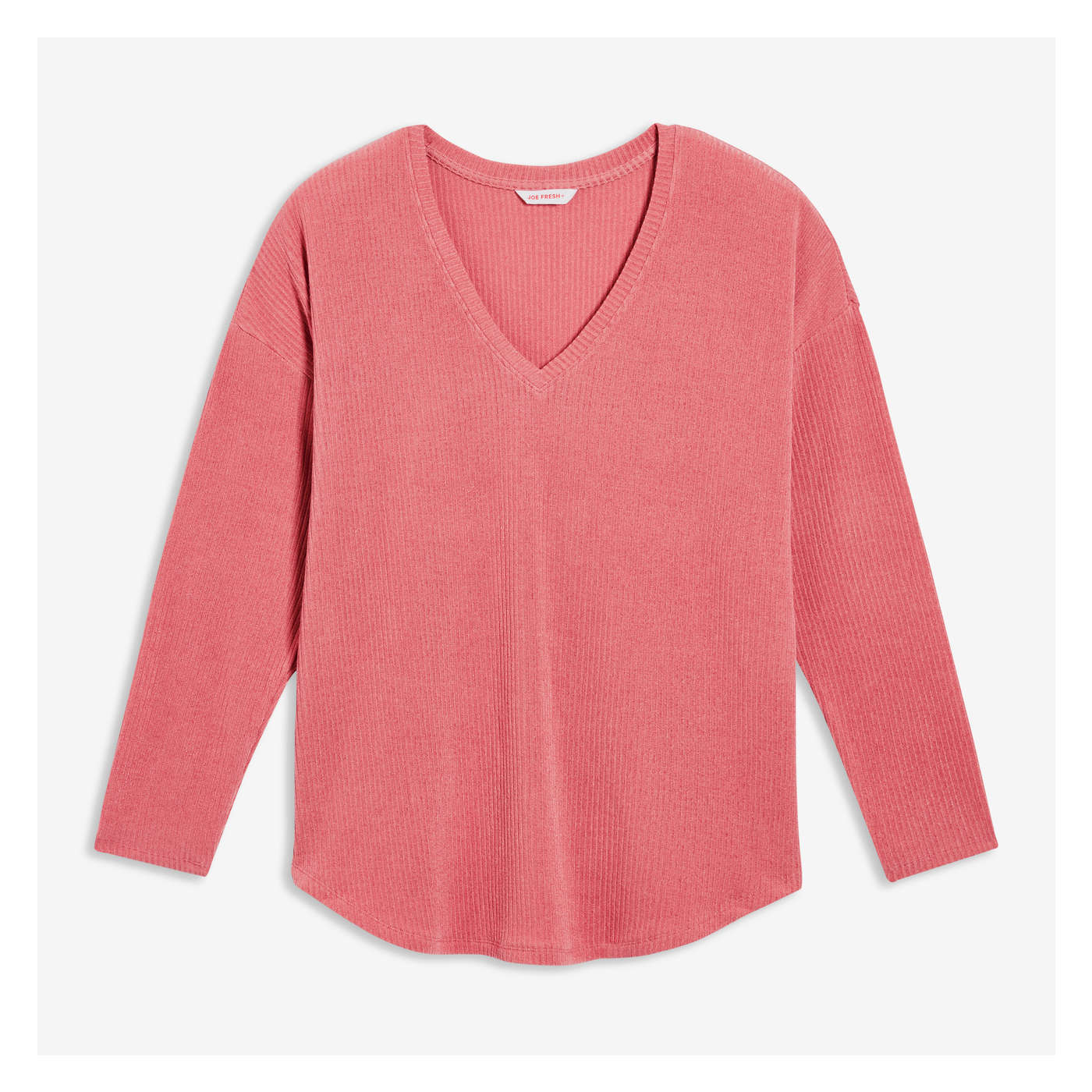 V-Neck Tunic Sweater in Pink Mix from 
