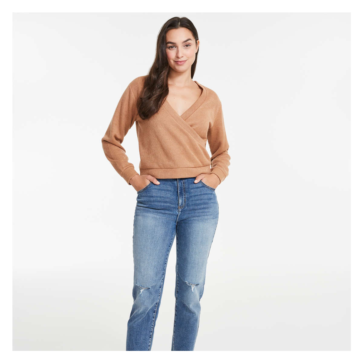 Wrap Sweater in Camel from Joe Fresh