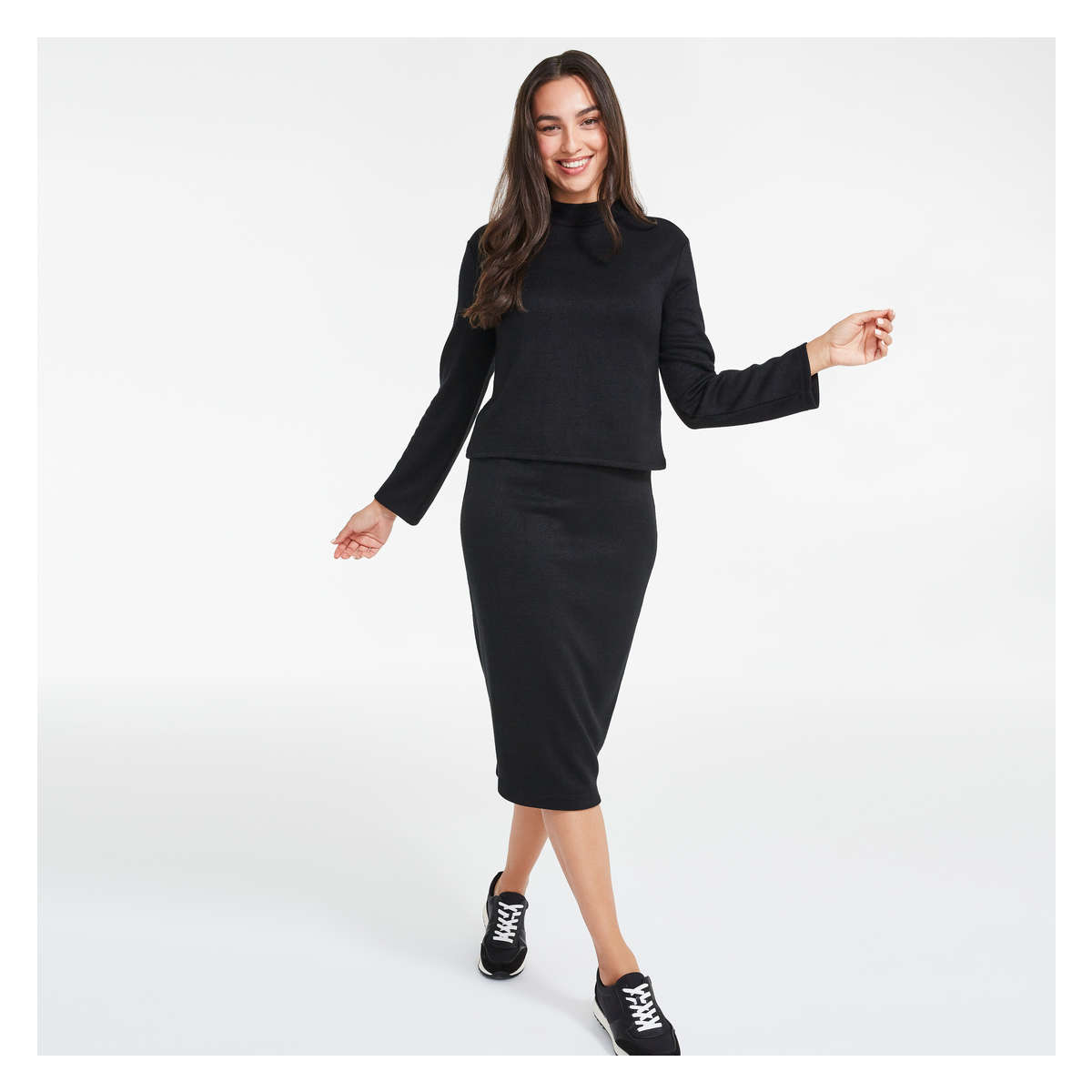 Knit Pencil Skirt in JF Black from Joe 