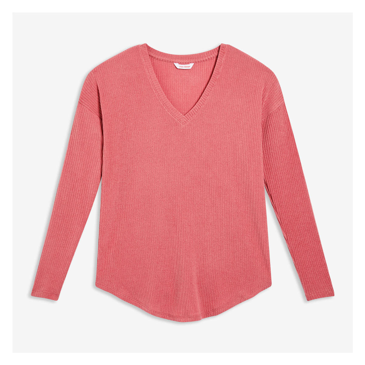 V-Neck Tunic Sweater in Pink Mix from 