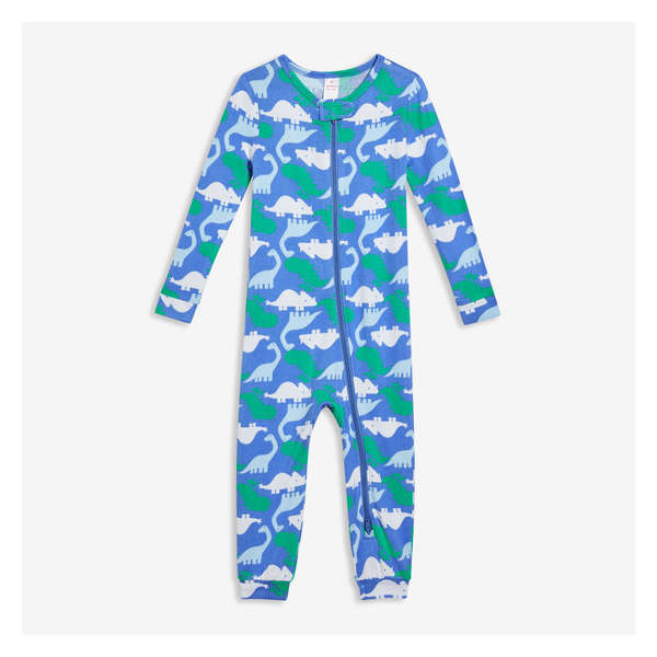 Baby Boys' Double Zip Jersey Sleeper - Blue