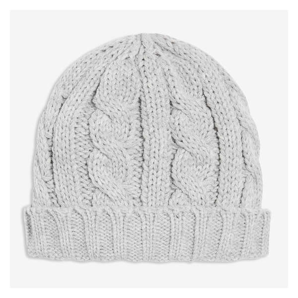 Cable Knit Beanie - Pale Grey
