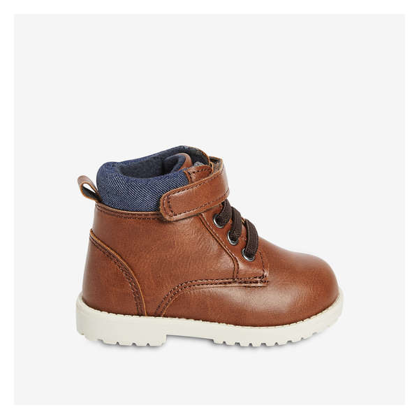 Baby Boys’ Faux Leather Boots - Brown