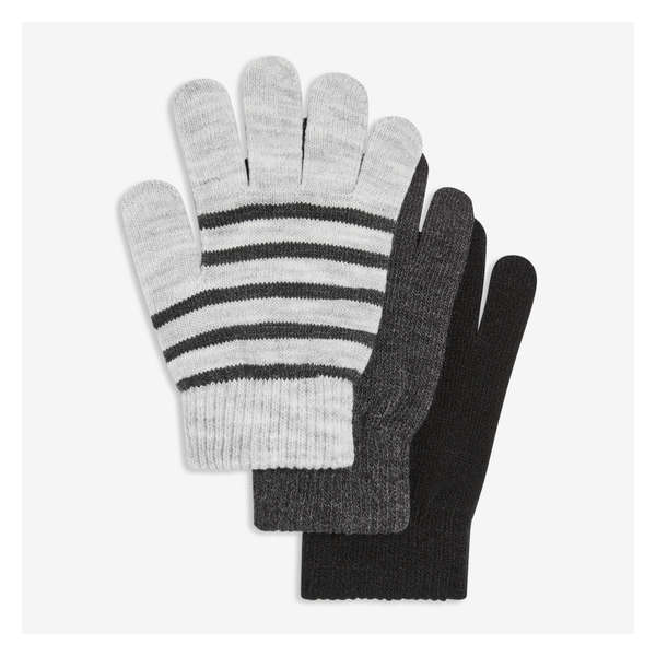 Kid Boys' 3 Pack Gloves - Light Grey Mix